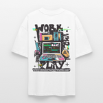 Aetherion, Laptop, 1st | Blaster, Oversize Bio T-Shirt, Unisex - Weiß
