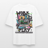 Aetherion, Laptop, 1st | Blaster, Oversize Bio T-Shirt, Unisex - Weiß