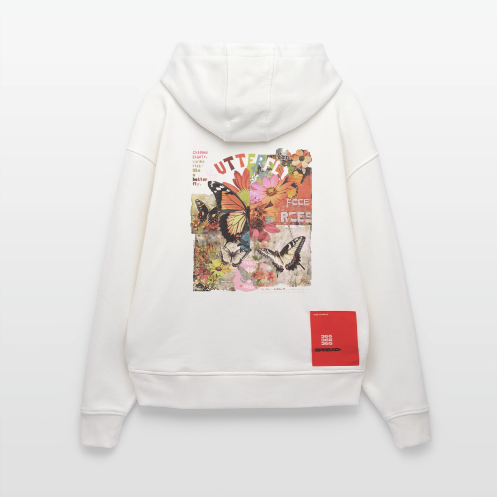 Azaroth, Schmetterling, 1st | Heavyweight Oversized Bio Hoodie, Unisex - OFF WHITE