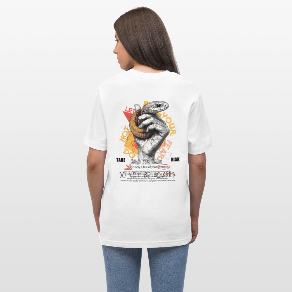 Eldamar, Schlange, 1st | Essential, Relaxed Fit Unisex Bio T-Shirt - Weiß