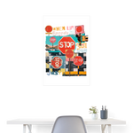 Solvarion, Stopp, 1st | Poster 60x90 cm - Weiß