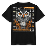 Marid, Eule, 1st | Kinder Bio T-Shirt - Schwarz