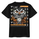 Marid, Eule, 1st | Kinder Bio T-Shirt - Schwarz