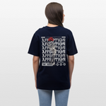 Zeusun, Rose, 1st | Essential, Relaxed Fit Unisex Bio T-Shirt - Navy