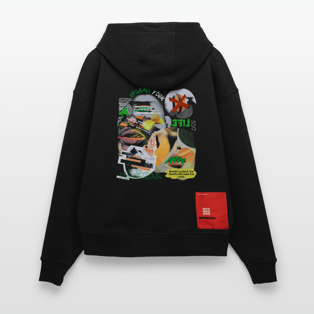 Ereban, Lippen, 1st | Heavyweight Oversized Bio Hoodie, Unisex - SOLID BLACK