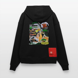 Ereban, Lippen, 1st | Heavyweight Oversized Bio Hoodie, Unisex - SOLID BLACK