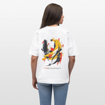 Quasaris, Banane, 1st | Blaster, Oversize Bio T-Shirt, Unisex - Weiß