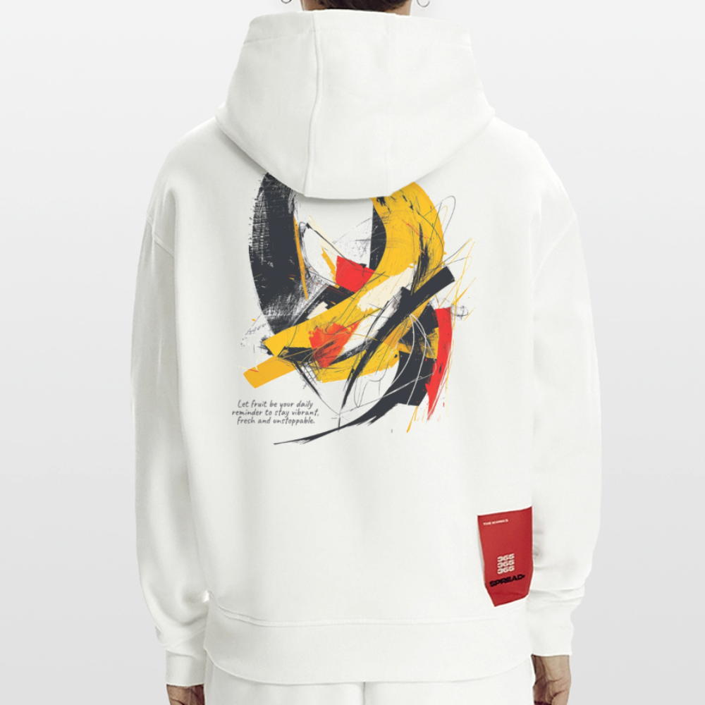 Vegaon, Banane, 1st | Heavyweight Oversized Bio Hoodie, Unisex - OFF WHITE