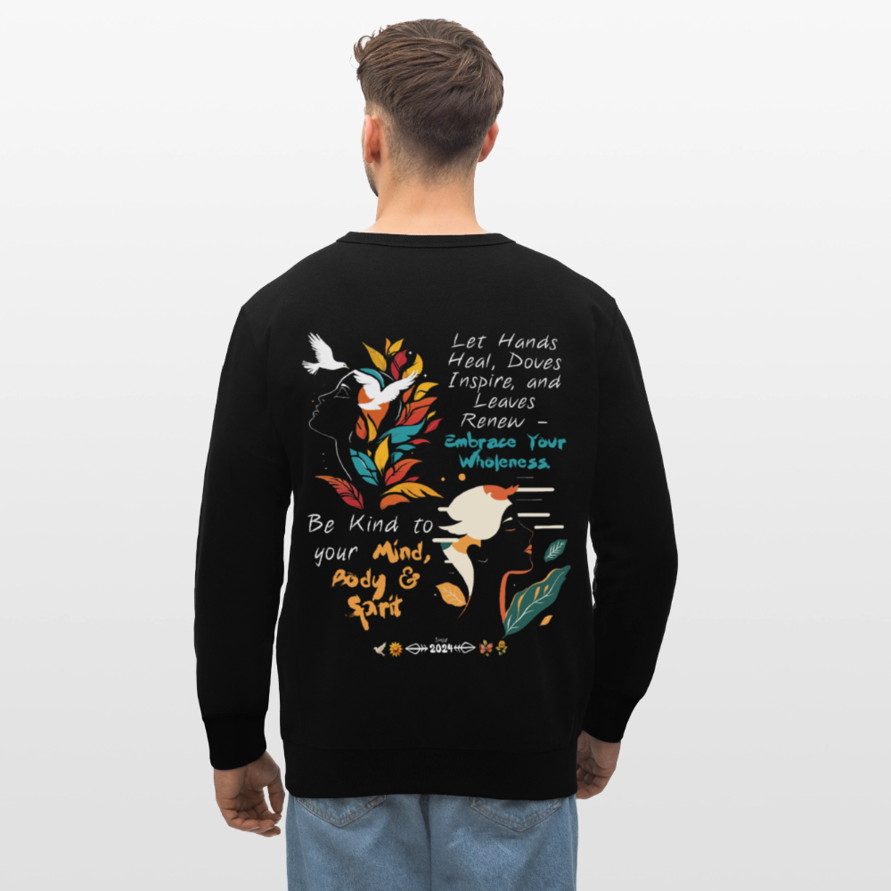 Arwa, Taube, 1st | Roller, Unisex Bio-Sweatshirt - Schwarz