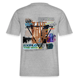Celestaris, Schmetterling, 1st | Essential, Relaxed Fit Unisex Bio T-Shirt - Grau meliert