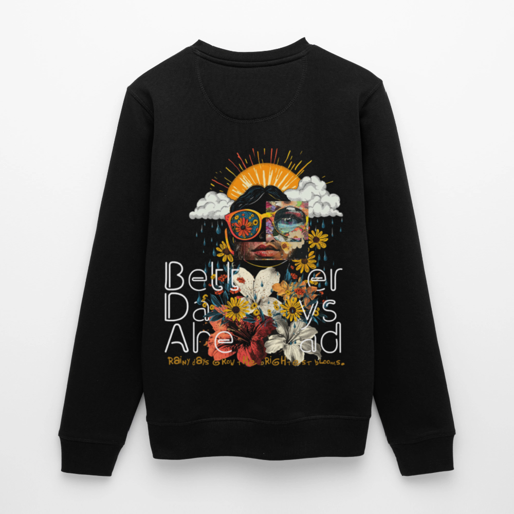 Jinni, Berge, 1st | Roller, Unisex Bio-Sweatshirt - Schwarz
