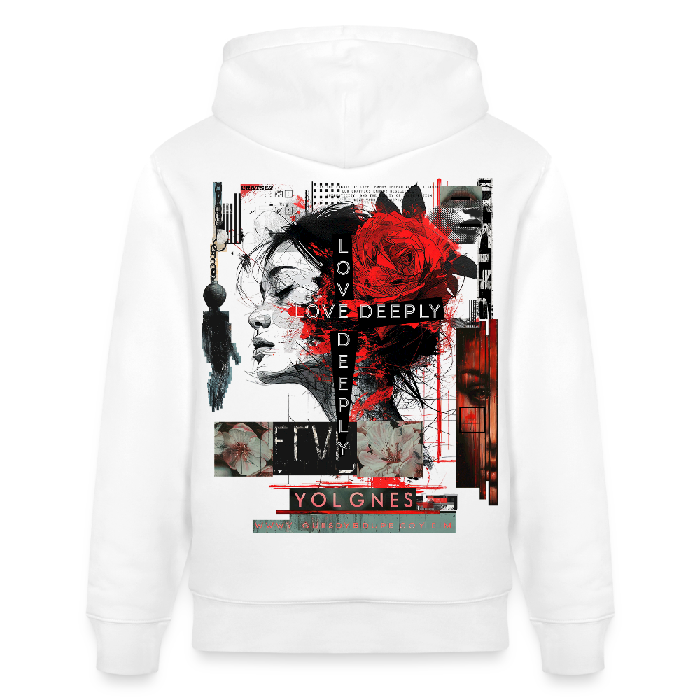 Dracorius, Liebe, 1st | Cruiser, Unisex Bio-Hoodie - Weiß
