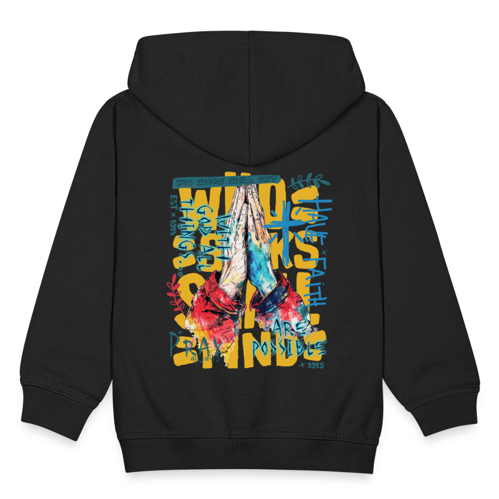 Perseus, Beten, 1st | Kinder Zip Hoodie - Schwarz