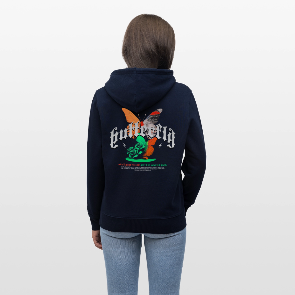 Noşîrêwan, Schmetterling, 1st | Cruiser, Unisex Bio-Hoodie - Navy