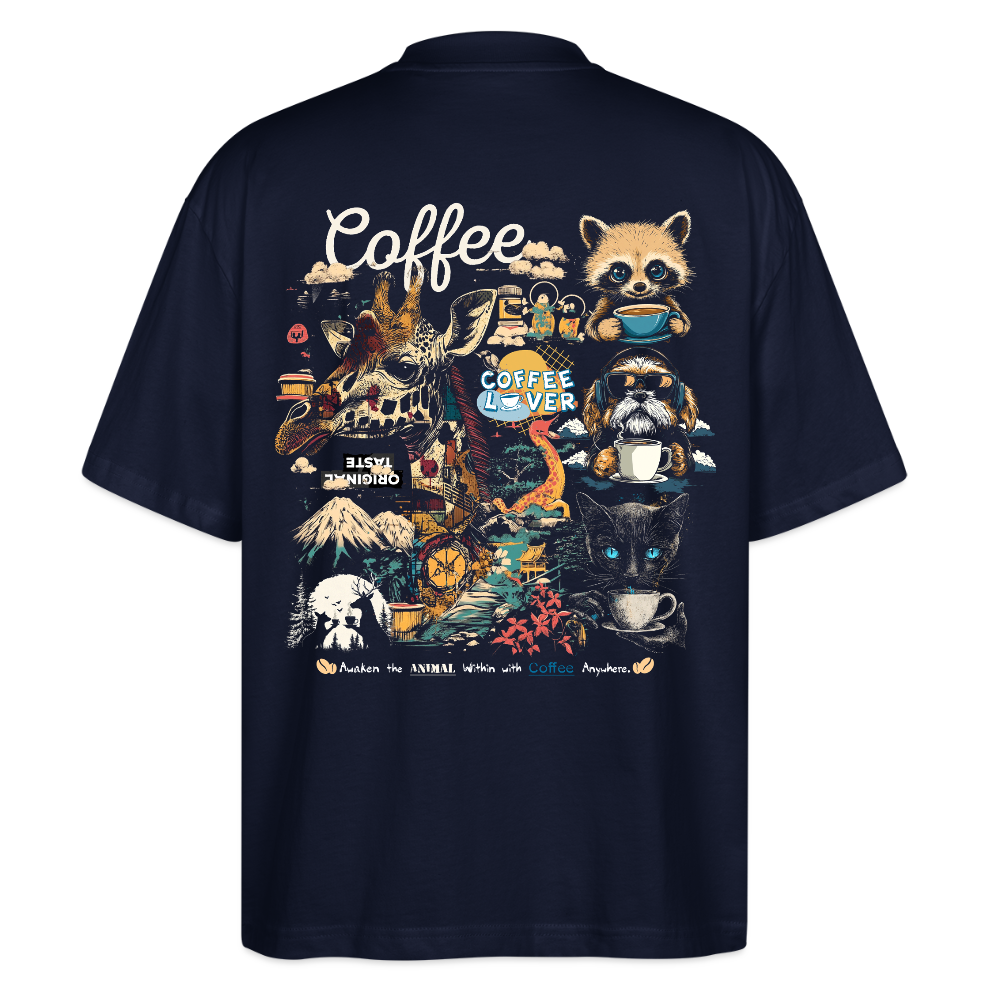 Tritonan, Kaffee, 1st | Blaster, Oversize Bio T-Shirt, Unisex - Navy