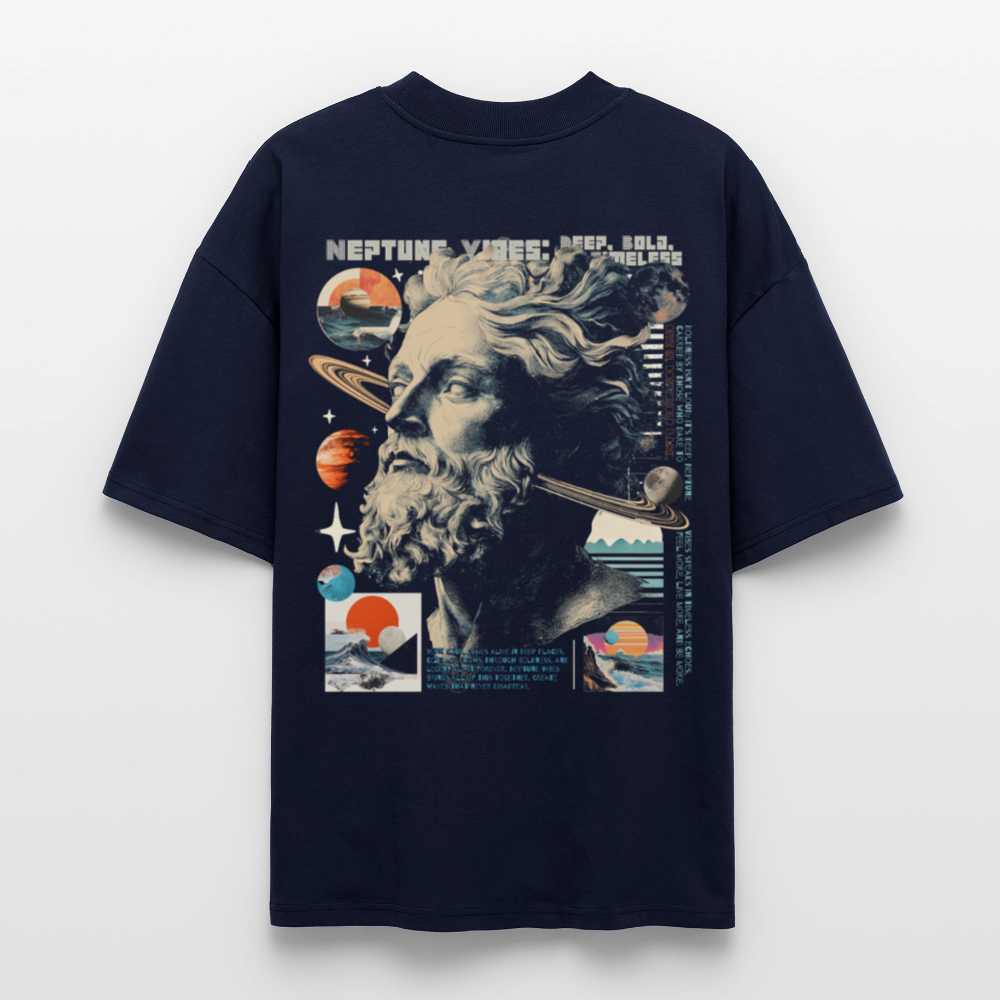 Phoebean, Neptun, 1st | Blaster, Oversize Bio T-Shirt, Unisex - Navy