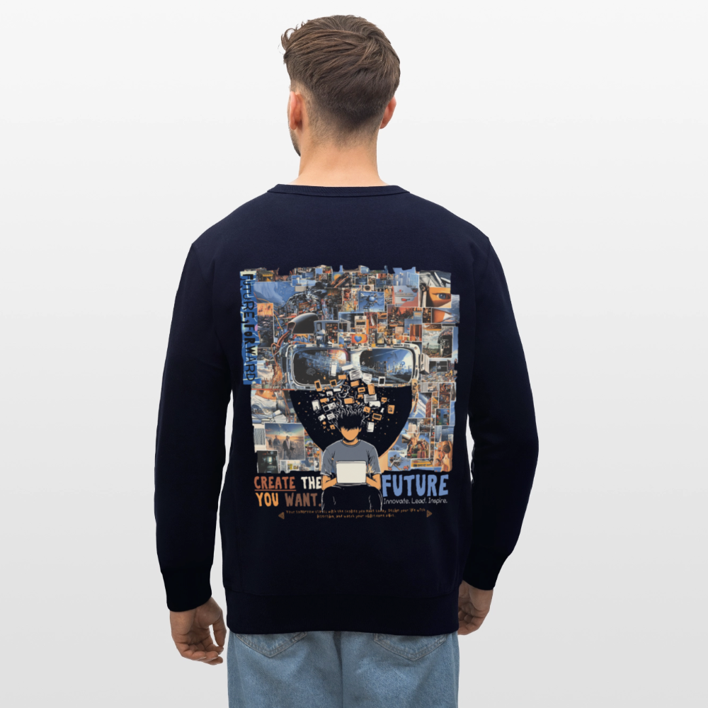 Sakhr, Informatik, 1st | Roller, Unisex Bio-Sweatshirt - Navy
