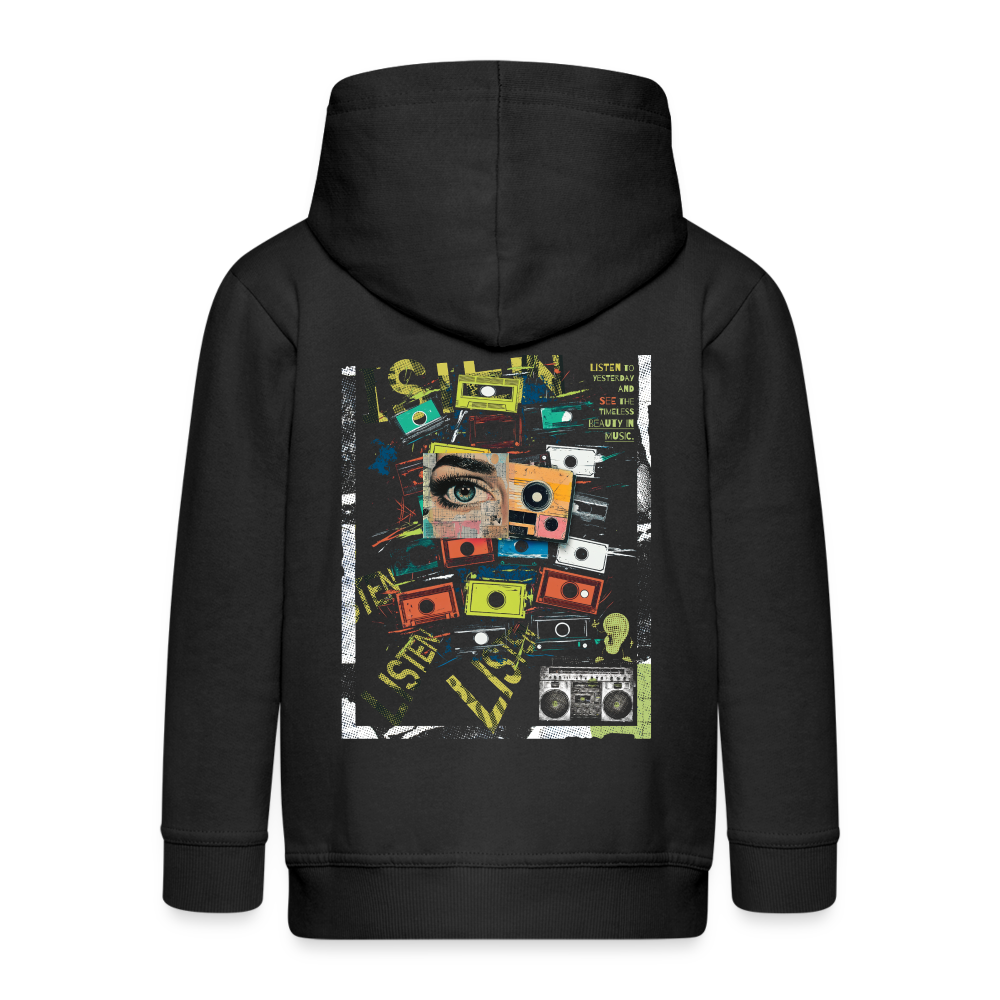 Shahzada, Kassetten, 1st | Kinder Zip Hoodie - Schwarz