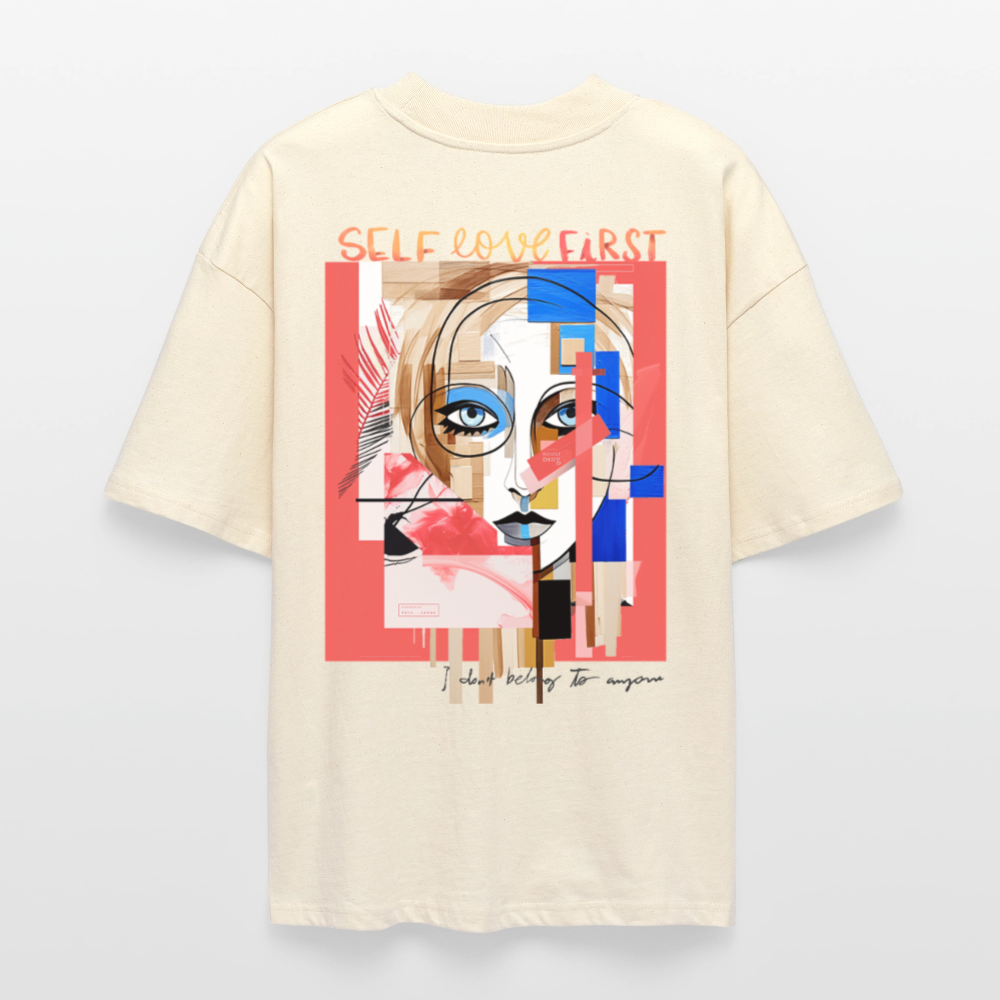Vesperion, Frau, 1st | Blaster, Oversize Bio T-Shirt, Unisex - Weißgrau