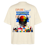 Jovareth, Astronaut, 1st | Blaster, Oversize Bio T-Shirt, Unisex - Weißgrau