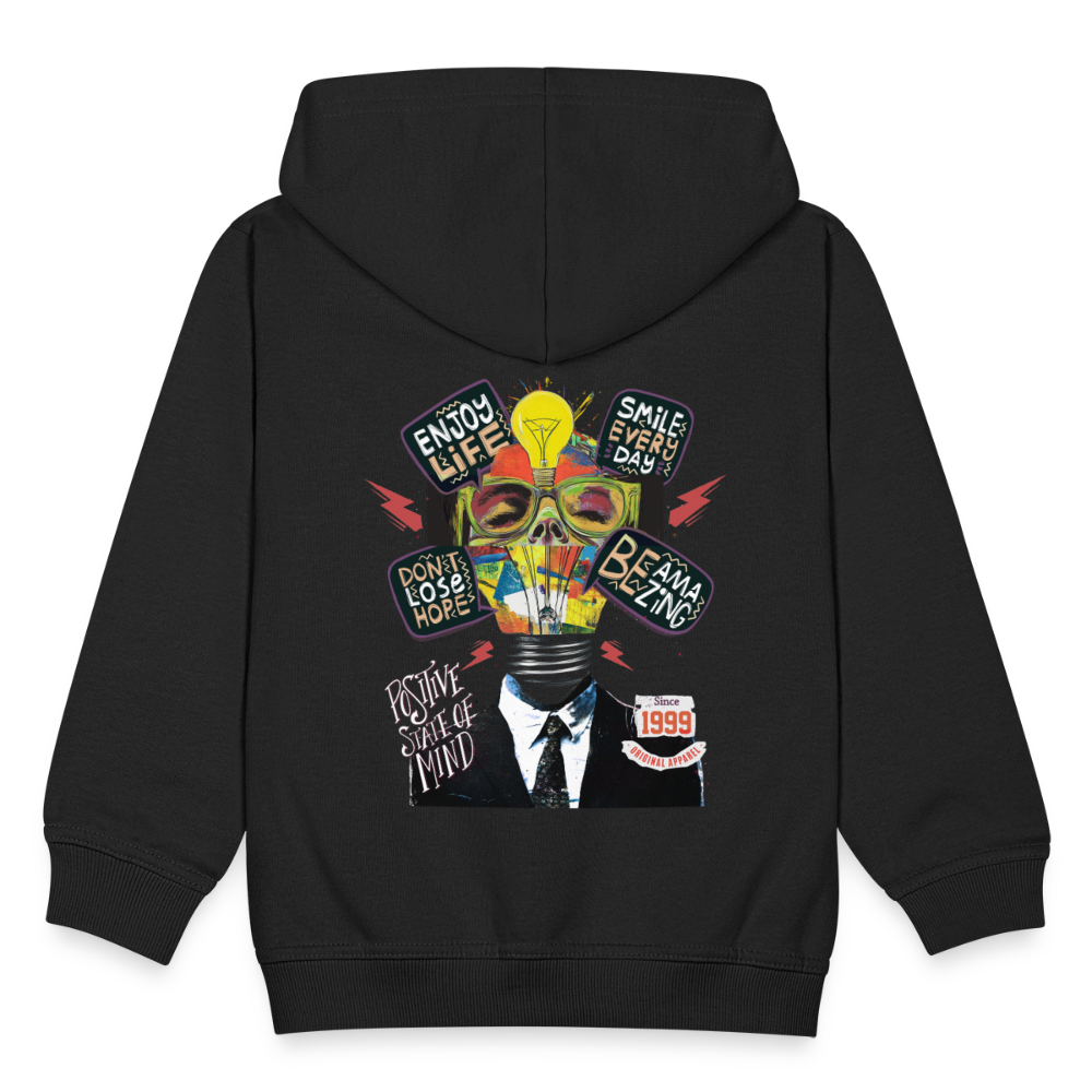 Dandan, Glühbirne, 1st | Kinder Zip Hoodie - Schwarz