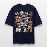 Tezcatlipoca , Hunde & Skelet, 1st | Blaster, Oversize Bio T-Shirt, Unisex - Navy