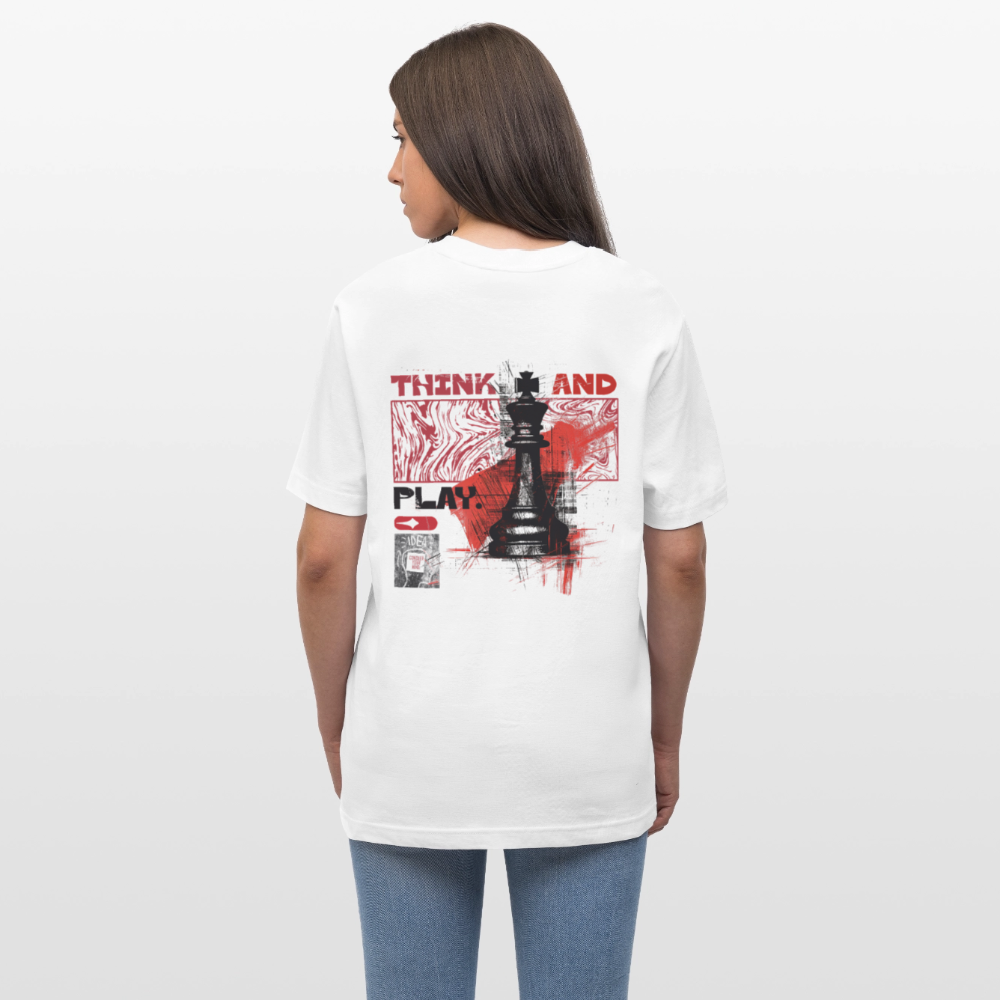 Orionis, Schach, 1st | Essential, Relaxed Fit Unisex Bio T-Shirt - Weiß