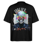 Fenriswolf, Totenkopf, 1st | Blaster, Oversize Bio T-Shirt, Unisex - Schwarz