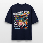 Xizir, Gesicht, 1st | Blaster, Oversize Bio T-Shirt, Unisex - Navy