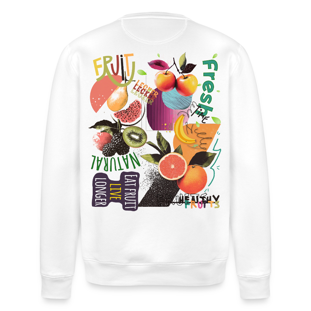 Xerathis, Obst, 1st | Roller, Unisex Bio-Sweatshirt - Weiß