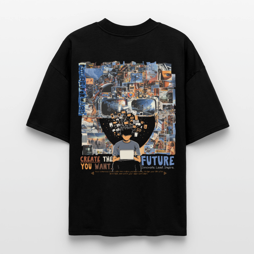 Sakhr, Informatik, 1st | Blaster, Oversize Bio T-Shirt, Unisex - Schwarz