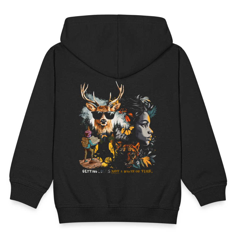 Orphean, Reh, 1st | Kinder Zip Hoodie - Schwarz