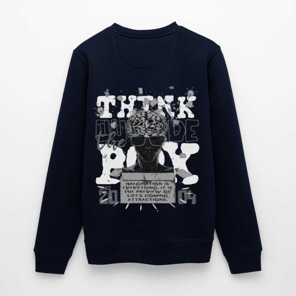 Nyxan, Gehirn, 1st | Roller, Unisex Bio-Sweatshirt - Navy