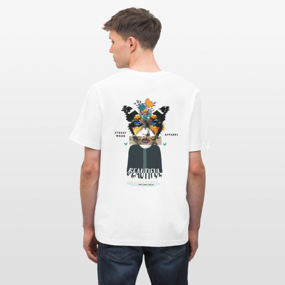 Siriothis, Schmetterling, 1st | Essential, Relaxed Fit Unisex Bio T-Shirt - Weiß