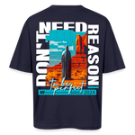 Fuxi, Wüste, 1st | Breezy, Oversized Unisex T-Shirt - Navy