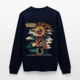 Ruqayya, Sonne, 1st | Roller, Unisex Bio-Sweatshirt - Navy