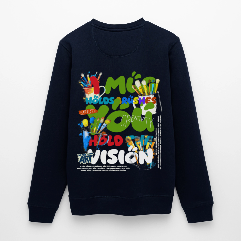 Thesean, Pinsel, 1st | Roller, Unisex Bio-Sweatshirt - Navy
