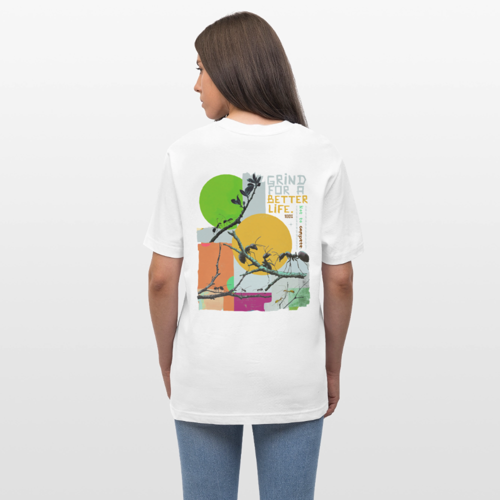 Draganis, Ameisen, 1st | Essential, Relaxed Fit Unisex Bio T-Shirt - Weiß