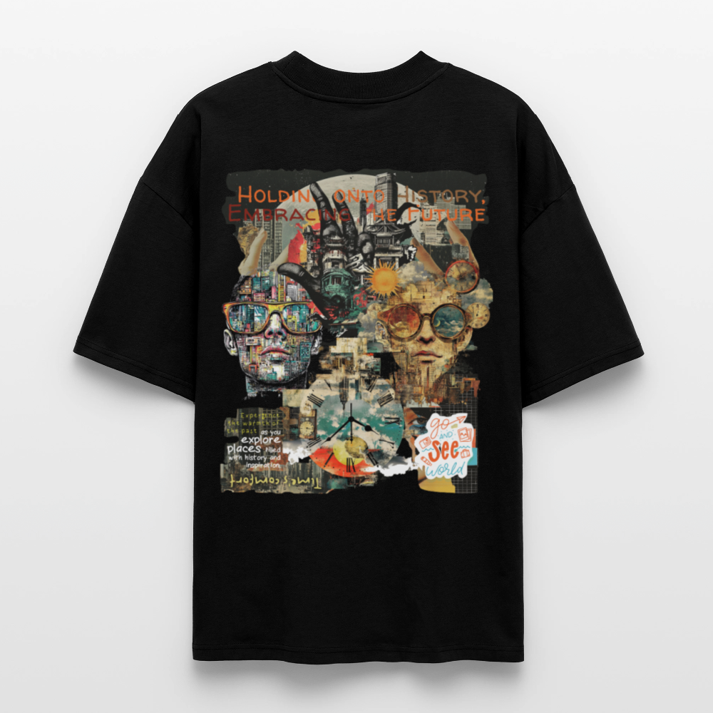 Huitzilopochtli, Gesichter, 1st | Blaster, Oversize Bio T-Shirt, Unisex - Schwarz