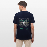 Hesinkar, Schmetterling, 1st | Essential, Relaxed Fit Unisex Bio T-Shirt - Navy