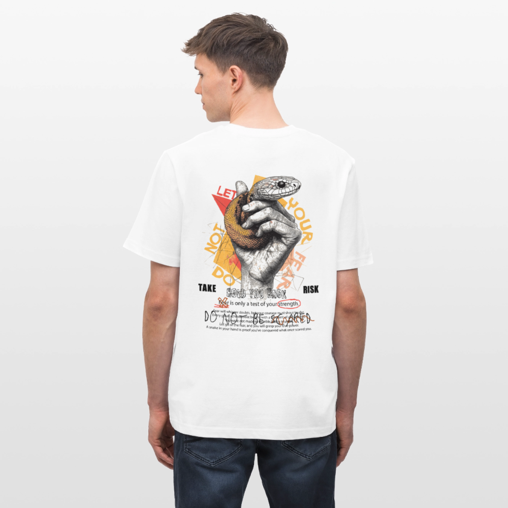 Eldamar, Schlange, 1st | Essential, Relaxed Fit Unisex Bio T-Shirt - Weiß