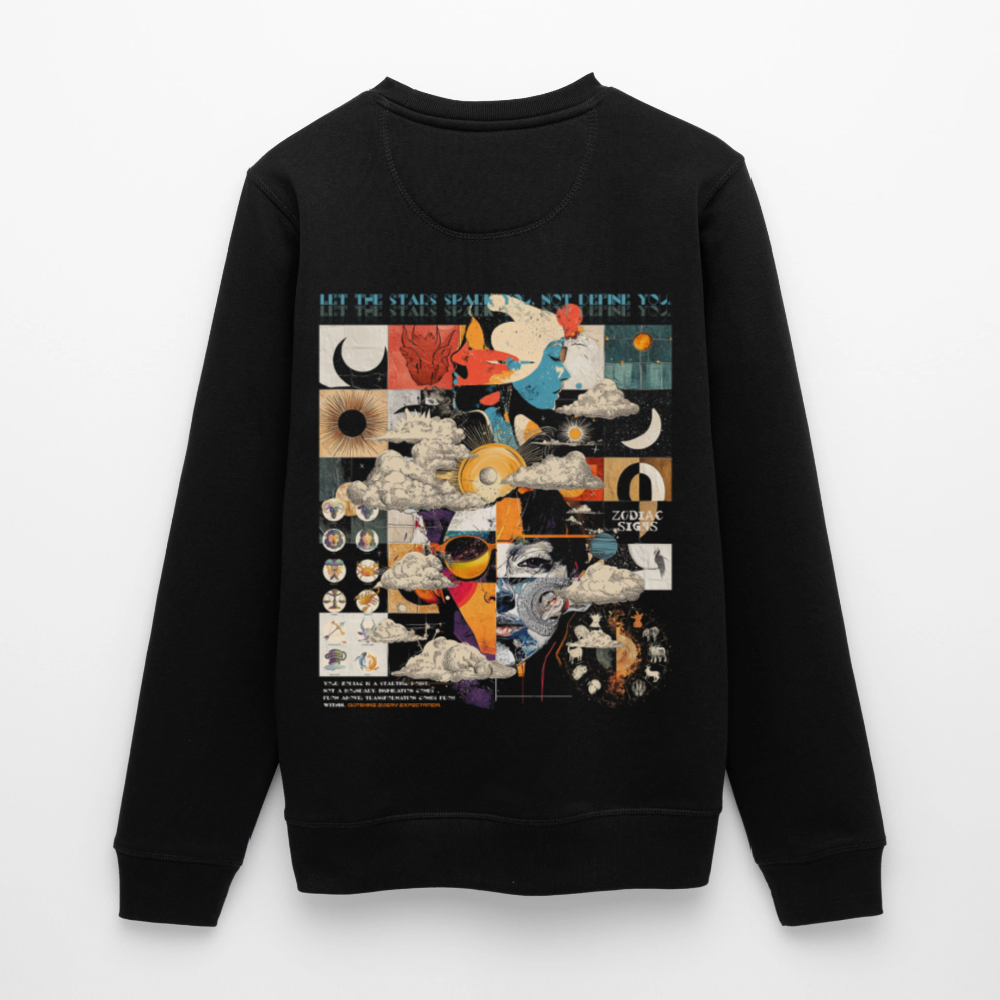 Hekatean, Sternzeichen, 1st | Roller, Unisex Bio-Sweatshirt - Schwarz