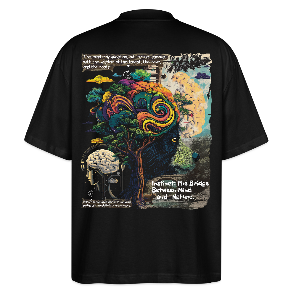 Aphroan, Bär, 1st | Blaster, Oversize Bio T-Shirt, Unisex - Schwarz