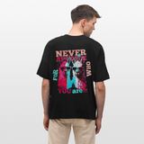 Tenjin, Alpaka, 1st | Blaster, Oversize Bio T-Shirt, Unisex - Schwarz