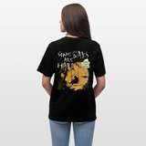 Amphionan, Palmen, 1st | Essential, Relaxed Fit Unisex Bio T-Shirt - Schwarz
