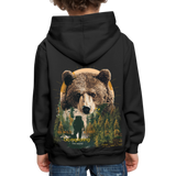 Ghadab, Bär, 1st | Kinder Hoodie - Schwarz