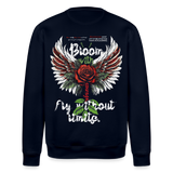 Amaterasu , Engelsflügel, 1st | Roller, Unisex Bio-Sweatshirt - Navy