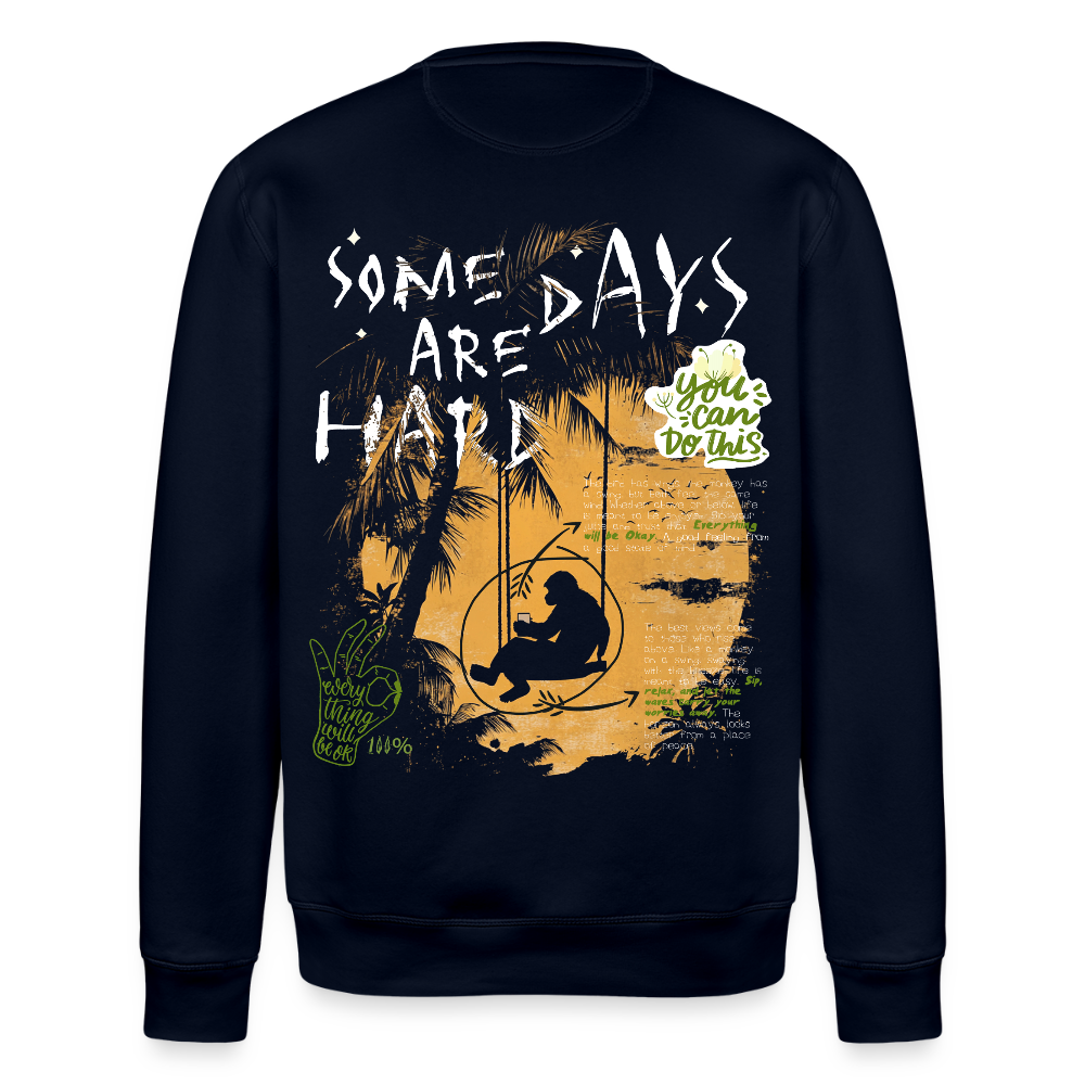 Amphionan, Palmen, 1st | Roller, Unisex Bio-Sweatshirt - Navy