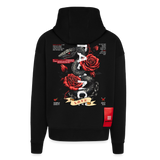Hephani, Schlange, 1st | Heavyweight Oversized Bio Zip Hoodie, Unisex - SOLID BLACK