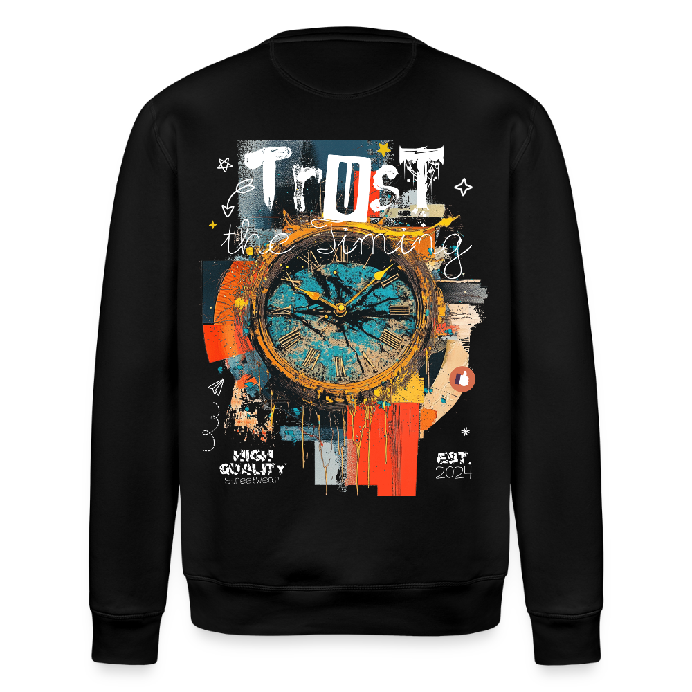 Demeteros, Uhr, 1st | Roller, Unisex Bio-Sweatshirt - Schwarz
